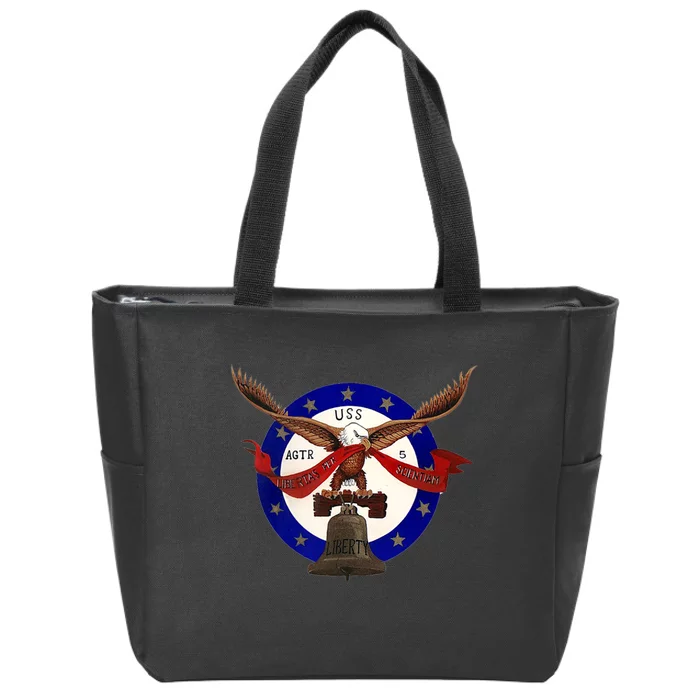 USS Liberty Badge Remember The USS Liberty Zip Tote Bag