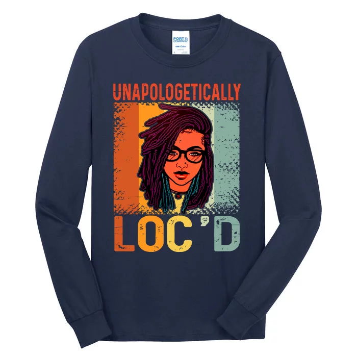 Unapologetically Loc'd Black Queen Melanin Loc'd Hair Tall Long Sleeve T-Shirt