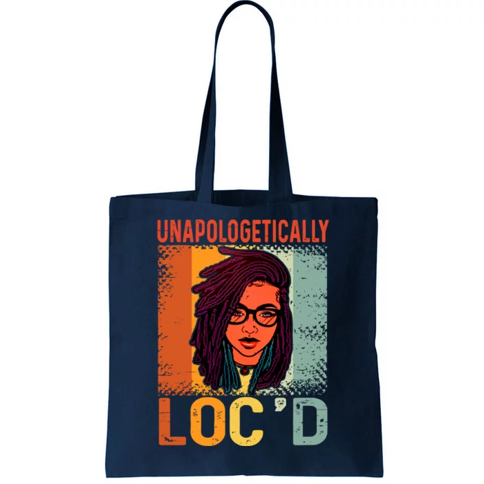 Unapologetically Loc'd Black Queen Melanin Loc'd Hair Tote Bag