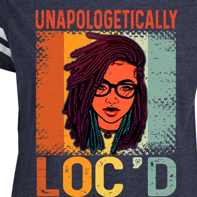 Unapologetically Loc'd Black Queen Melanin Loc'd Hair Enza Ladies Jersey Football T-Shirt