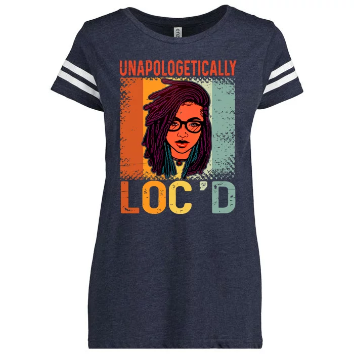 Unapologetically Loc'd Black Queen Melanin Loc'd Hair Enza Ladies Jersey Football T-Shirt