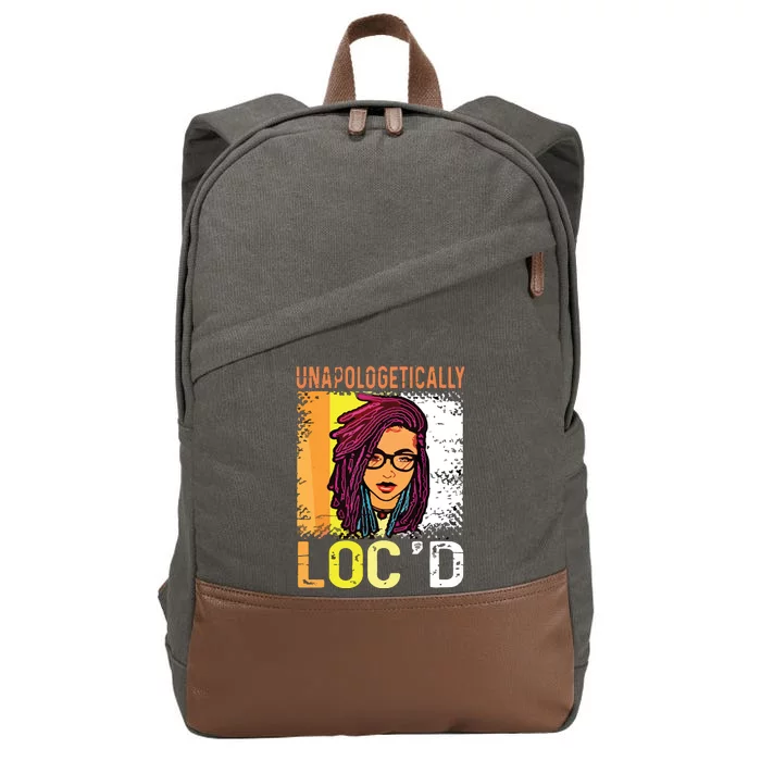 Unapologetically Loc'd Black History Queen Melanin Loc'd Cotton Canvas Backpack