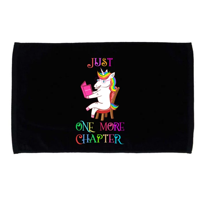 Unicorn Librarian Book Collector Gift Just One More Chapter Microfiber Hand Towel