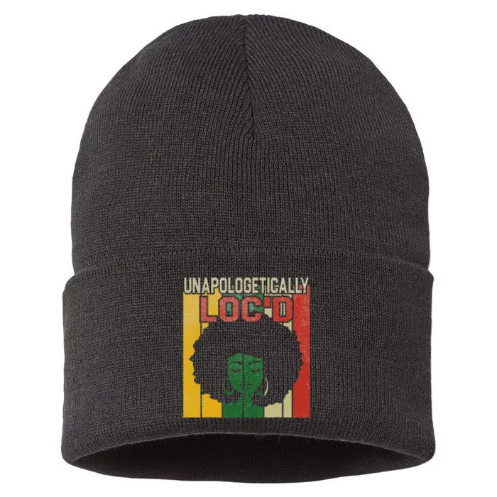 Unapologetically Loc'd Black History Month Juneteenth Sustainable Knit Beanie