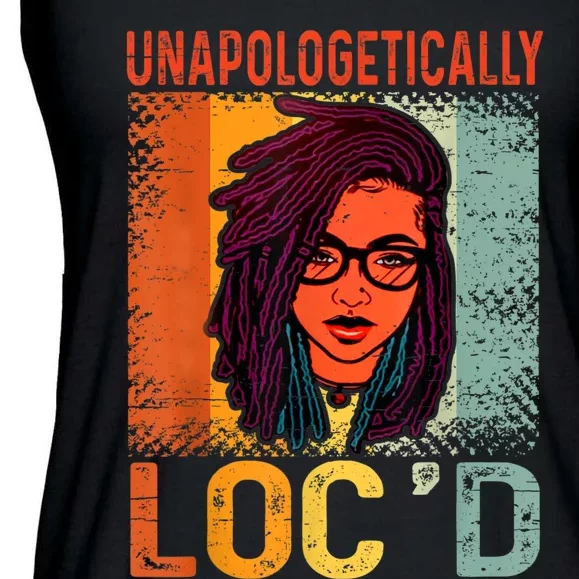 Unapologetically Loc'd Black History Queen Melanin Loc'd Ladies Essential Flowy Tank