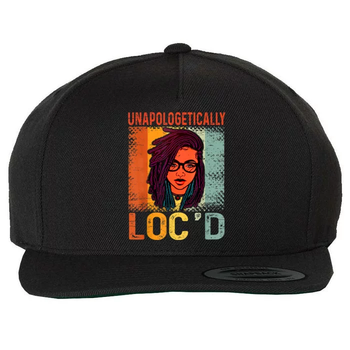 Unapologetically Loc'd Black History Queen Melanin Loc'd Wool Snapback Cap