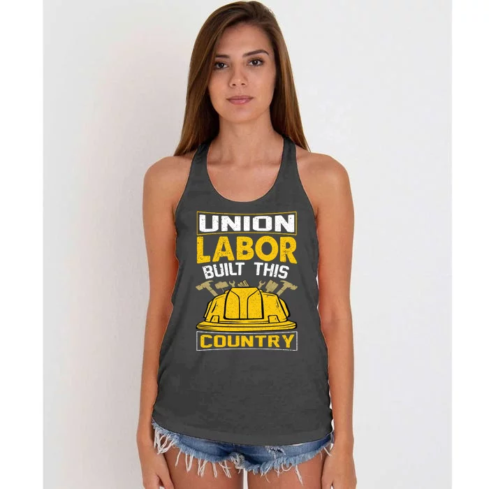 Union Labor Built This Country Graphic Women's Knotted Racerback Tank