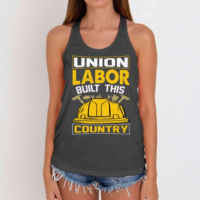 Union Labor Built This Country Graphic Women's Knotted Racerback Tank