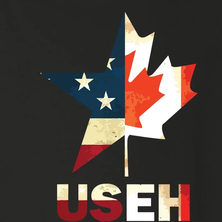 USEH Leaf Canadian American Flag Shirts Canada USA Flag Gift Toddler Long Sleeve Shirt