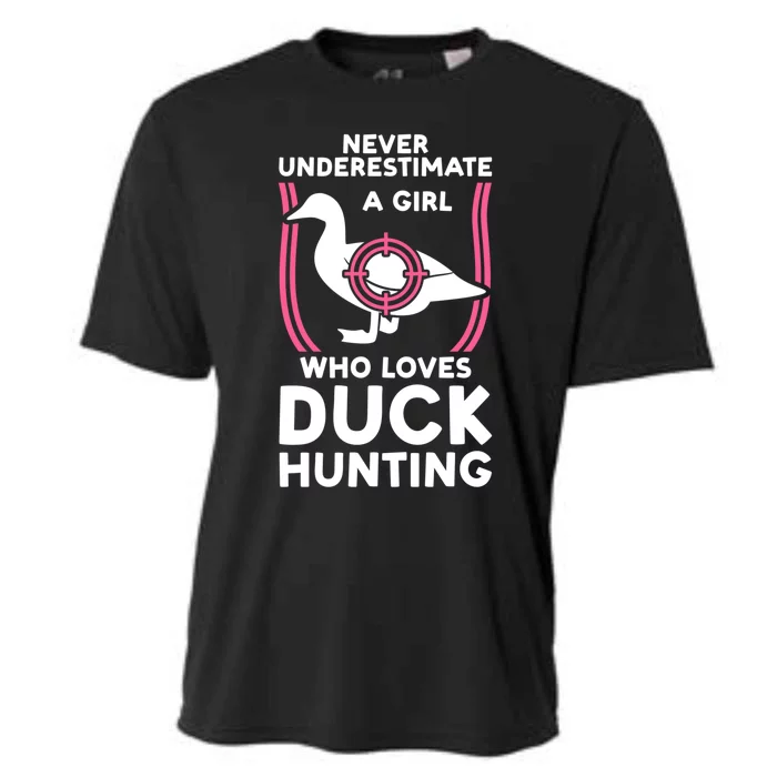 Underestimate Loves Duck Hunting Duck Duck Hunting Gift Cooling Performance Crew T-Shirt