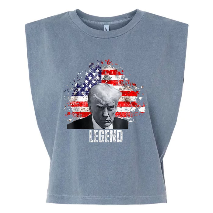 Usa Legend Donald Trump Mug Shot 2024 Garment-Dyed Women's Muscle Tee