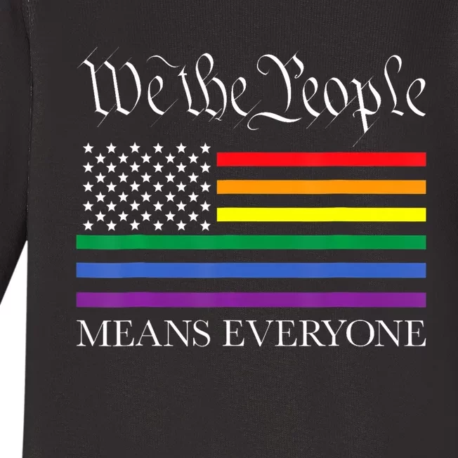 Usa Lgbt Equality We The People Means Everyone Baby Long Sleeve Bodysuit