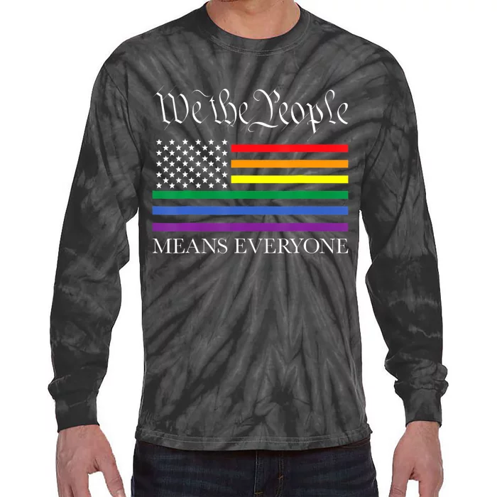 Usa Lgbt Equality We The People Means Everyone Tie-Dye Long Sleeve Shirt