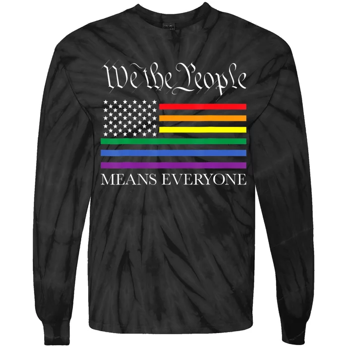 Usa Lgbt Equality We The People Means Everyone Tie-Dye Long Sleeve Shirt