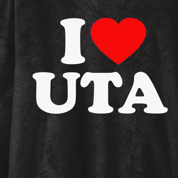 UTA Love Heart College University Alumni Hooded Wearable Blanket