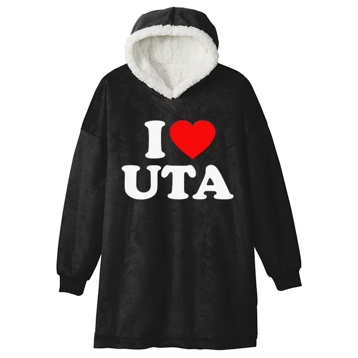 UTA Love Heart College University Alumni Hooded Wearable Blanket