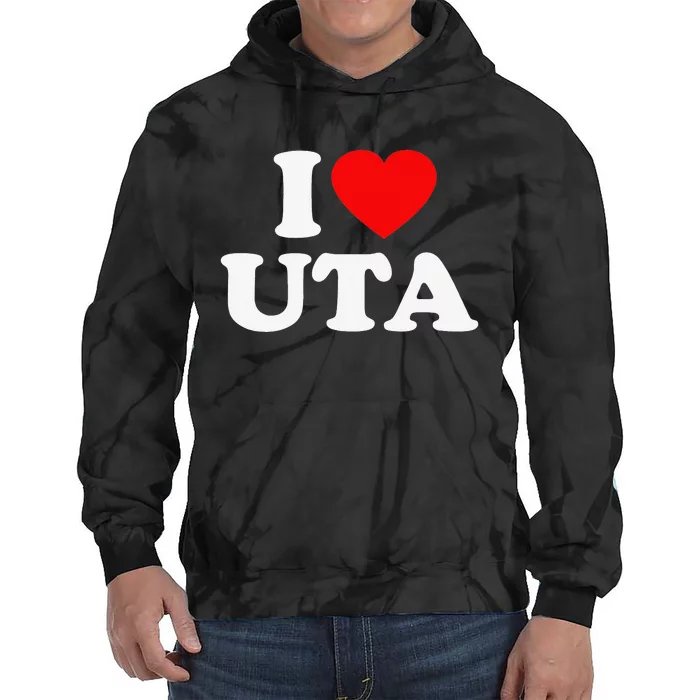 UTA Love Heart College University Alumni Tie Dye Hoodie