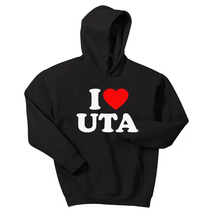 UTA Love Heart College University Alumni Kids Hoodie