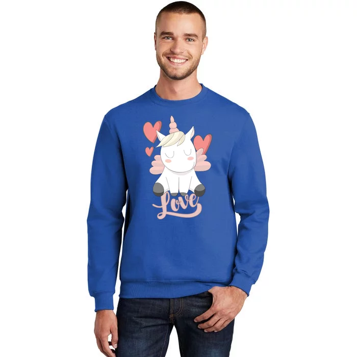 Unicorn Love Heart Valentine's Day Gift Gift Sweatshirt