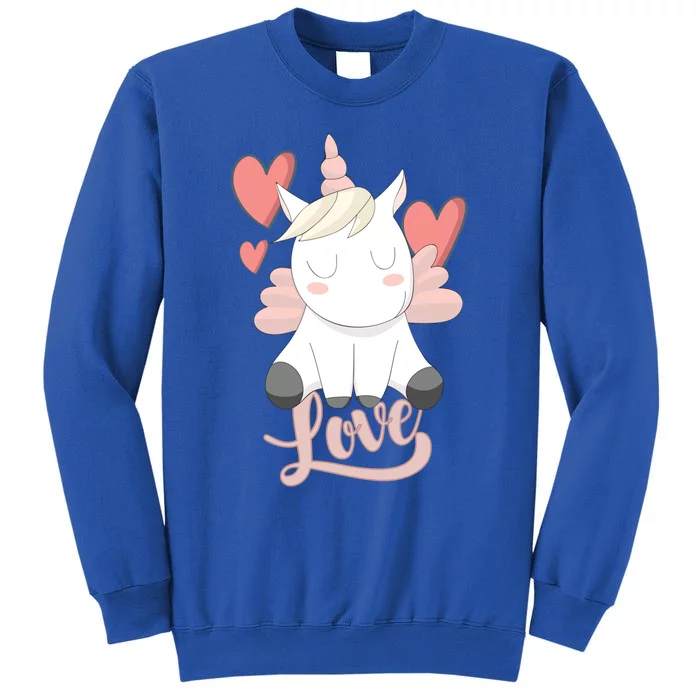 Unicorn Love Heart Valentine's Day Gift Gift Sweatshirt