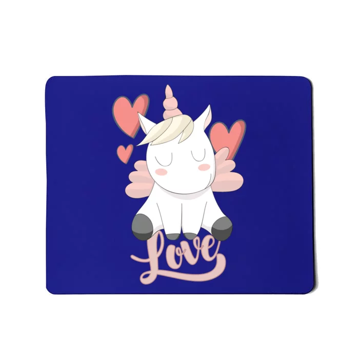 Unicorn Love Heart Valentine's Day Gift Gift Mousepad