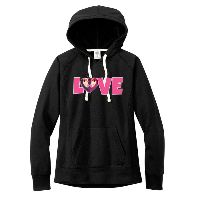 Unicorn Love Heart Valentine's Day Cute Gift Women's Fleece Hoodie