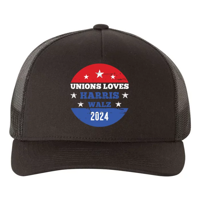 Unions Loves Harris Walz Waltz President 2024 Yupoong Adult 5-Panel Trucker Hat