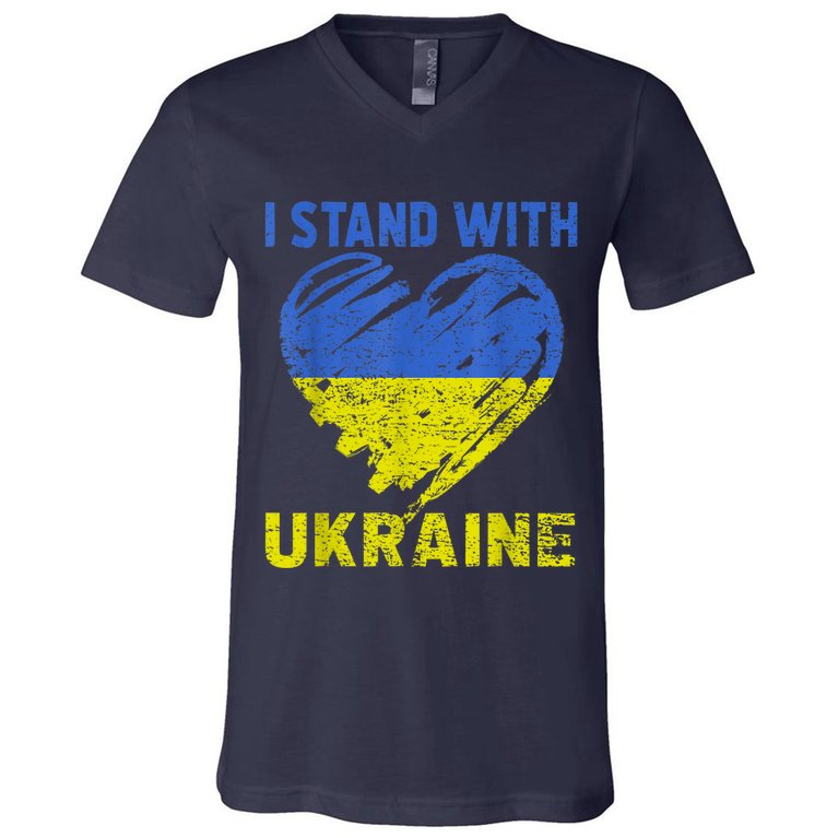 Ukrainian Lover I Stand With Ukraine Heart V-Neck T-Shirt