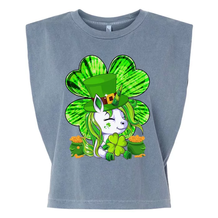 Unicorn Leprechaun Lepricorn Shamrock St Patricks Day Garment-Dyed Women's Muscle Tee