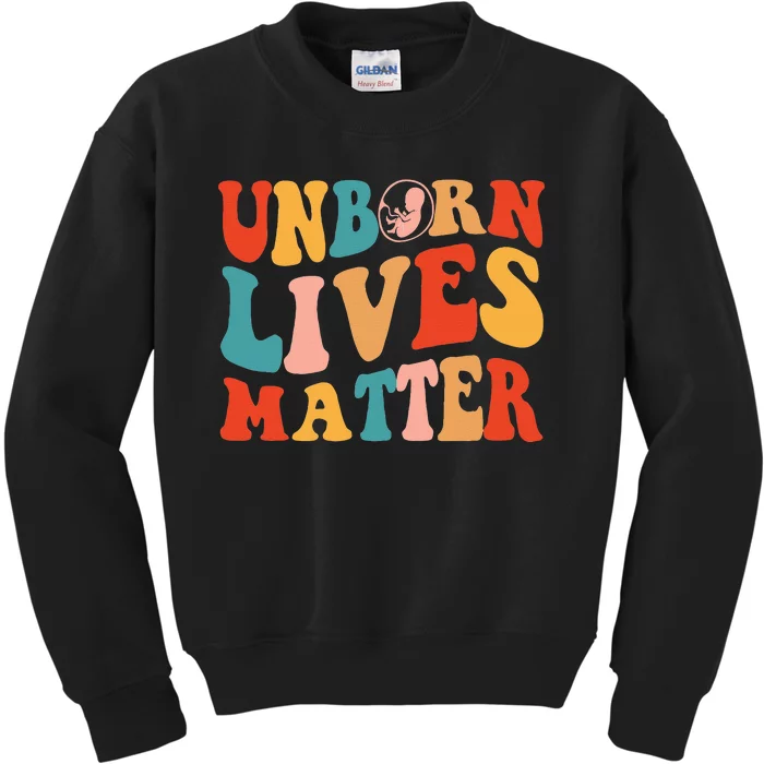 Unborn Lives Matter Anti Womens Rights Pro Life Pro Choice Kids Sweatshirt