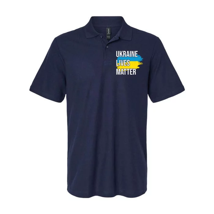 Ukraine Lives Matter Softstyle Adult Sport Polo