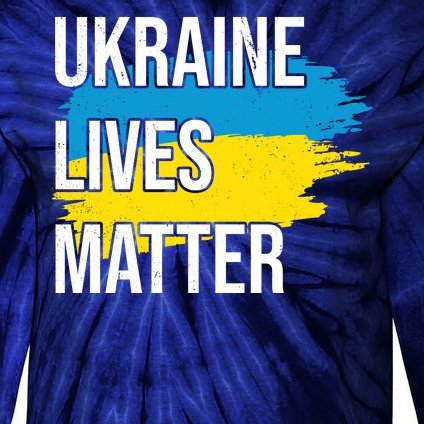 Ukraine Lives Matter Tie-Dye Long Sleeve Shirt