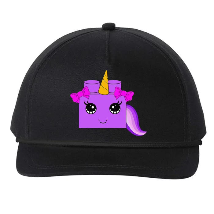 Unicorn Lover Master Builder Block Brick Building Snapback Five-Panel Rope Hat