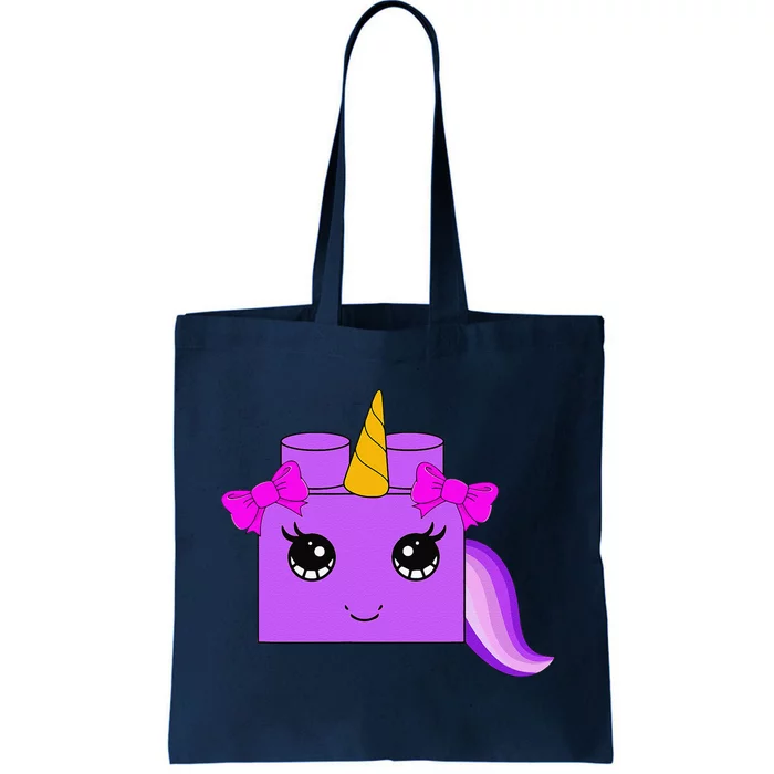 Unicorn Lover Master Builder Block Brick Building Tote Bag