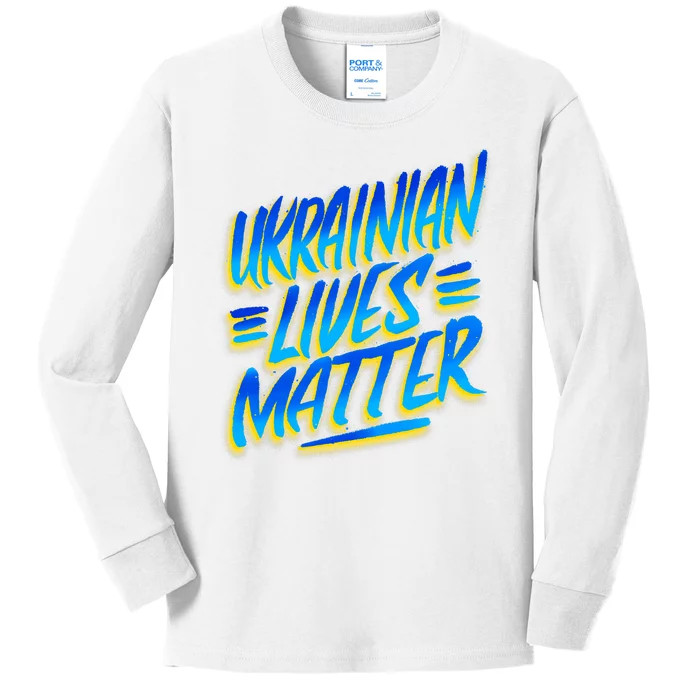 Ukrainian Lives Matter Kids Long Sleeve Shirt