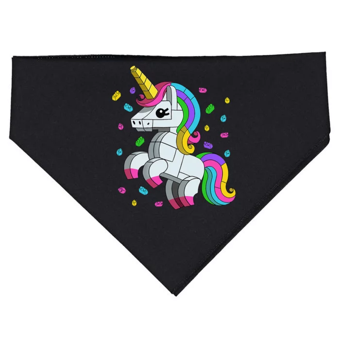 Unicorn Lover Master Builder Bricks Blocks Toy Gift USA-Made Doggie Bandana