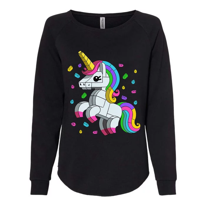 Unicorn Lover Master Builder Bricks Blocks Toy Gift Womens California Wash Sweatshirt