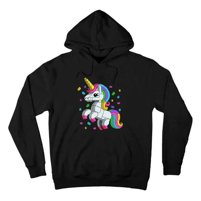 Unicorn Lover Master Builder Bricks Blocks Toy Gift Tall Hoodie