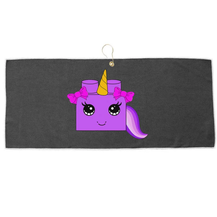 Unicorn Lover Master Builder Block Brick Building Girl Large Microfiber Waffle Golf Towel