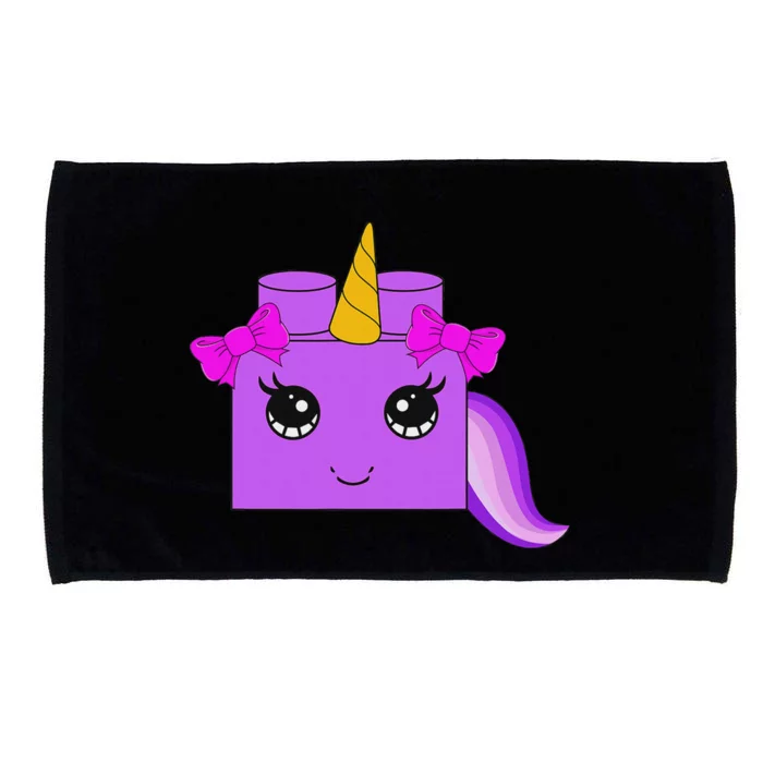 Unicorn Lover Master Builder Block Brick Building Girl Microfiber Hand Towel