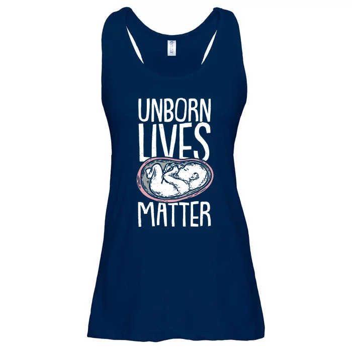 Unborn Lives Matter Anti Abortion Conservative Pro Life Ladies Essential Flowy Tank