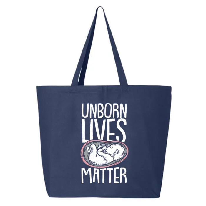 Unborn Lives Matter Anti Abortion Conservative Pro Life 25L Jumbo Tote