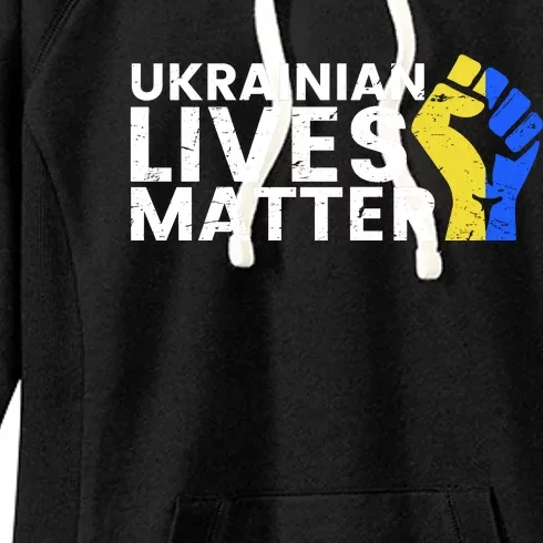 Ukrainian Lives Matter Stand With Ukraine Pray Support Women's Fleece Hoodie