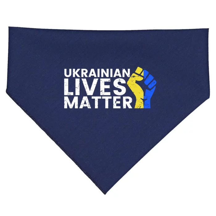 Ukrainian Lives Matter Stand With Ukraine Pray Support USA-Made Doggie Bandana