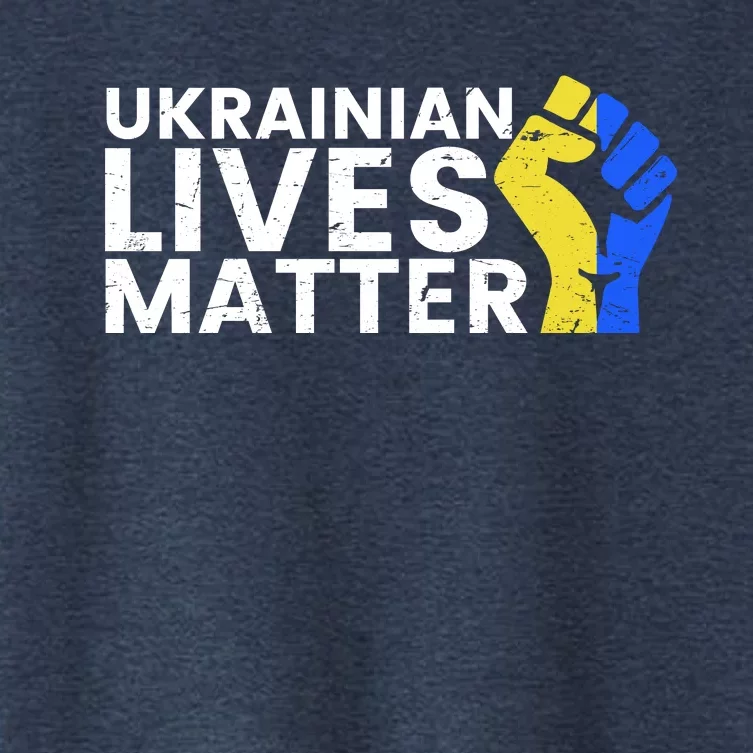 Ukrainian Lives Matter Stand With Ukraine Pray Support Women's Crop Top Tee