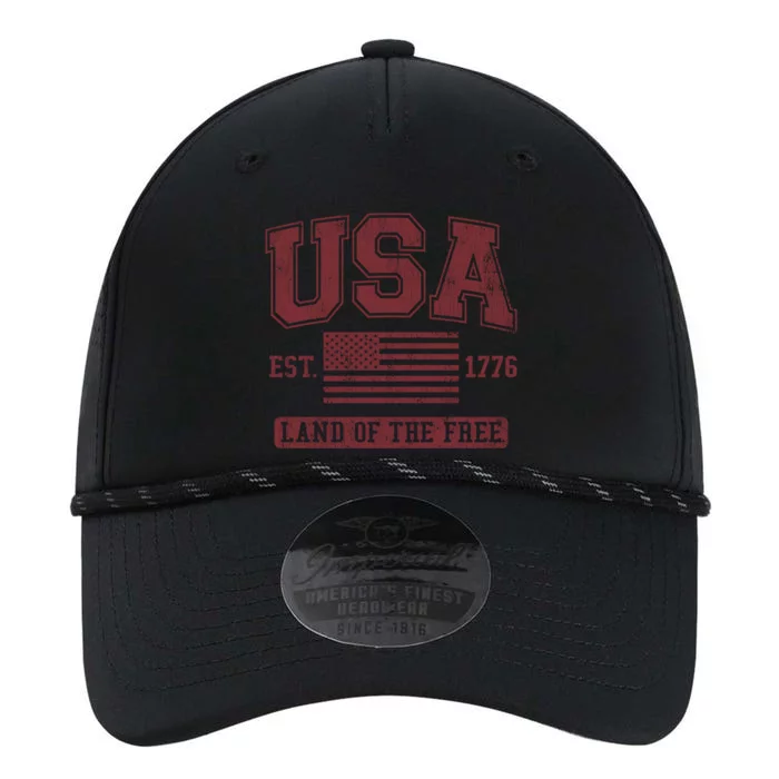 Usa Land Of The Free Maroon Graphic Gift Performance The Dyno Cap