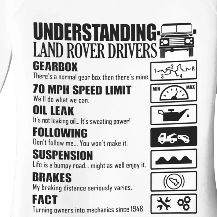 Understanding Land Rover Driver Women's Perfect Tri Tunic Long Sleeve Shirt