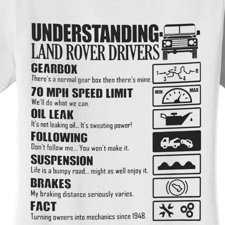 Understanding Land Rover Driver Women's T-Shirt