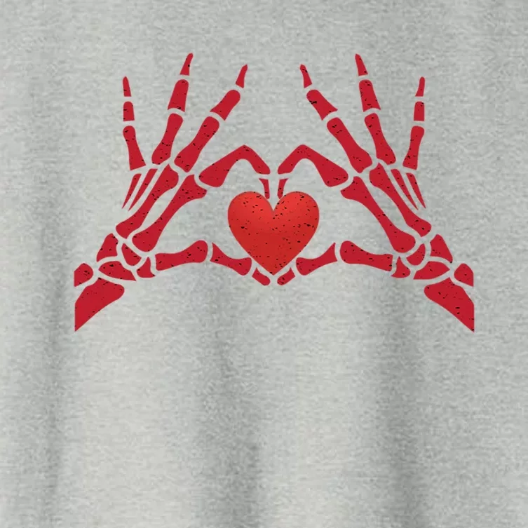 Undying Love Skeleton Hands With Heart Cute Gift Women's Crop Top Tee