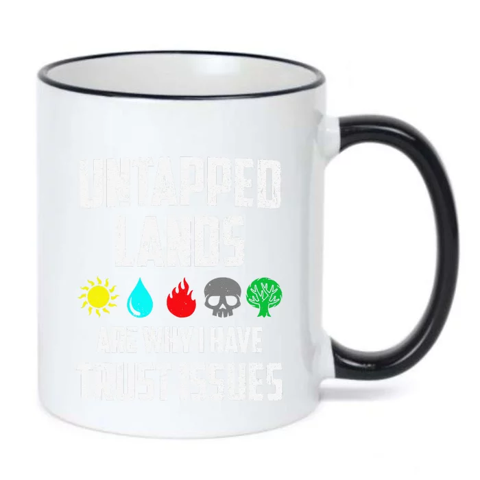 Untapped Lands Trust Issues Magic Funny Geek Tcg Classic Fit Black Color Changing Mug